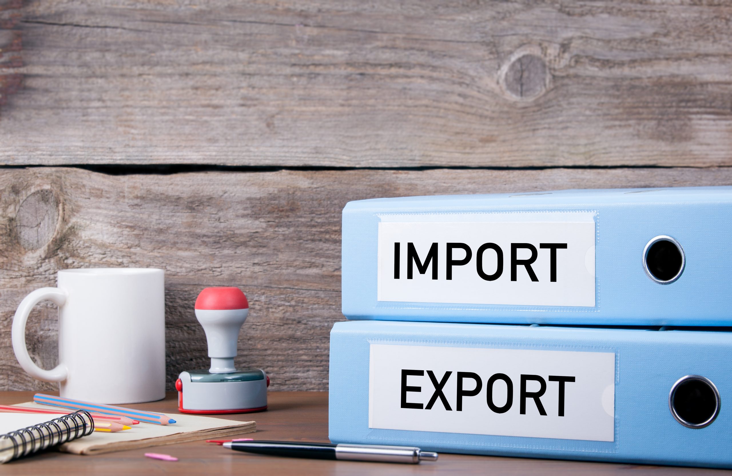 Folders for import and export.